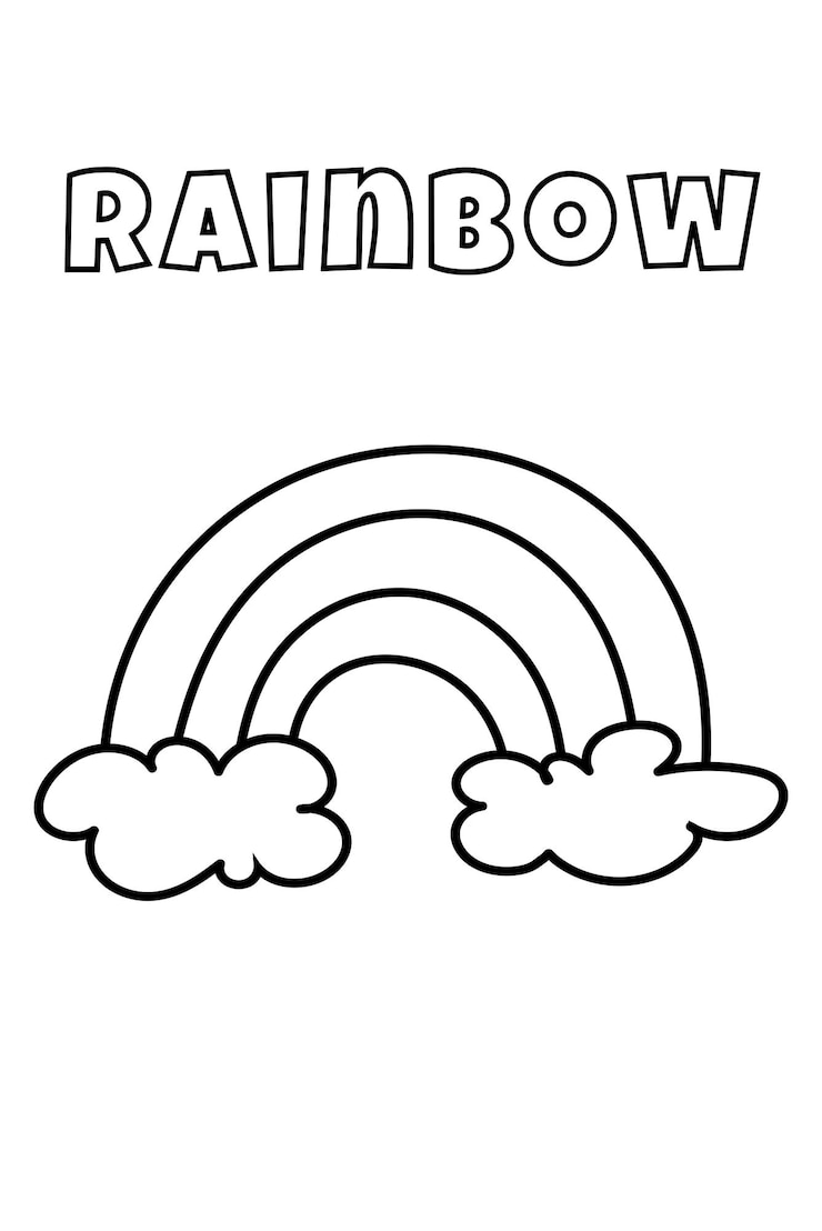 Vektor färben mit dicken linien für die kleinen regenbogen farbbuch