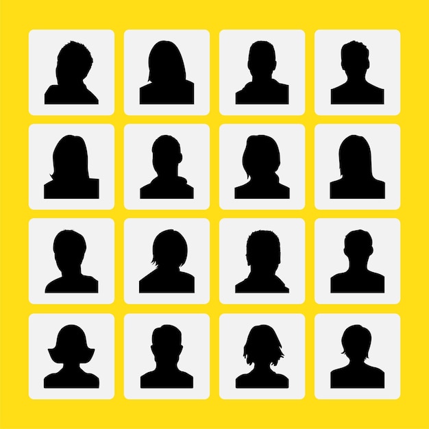 Fahndungsfotos Fotos Silhouette Illustration - Stil 4