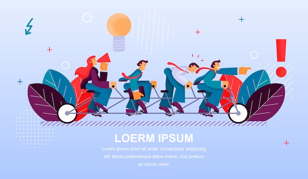 Fahnen-illustration-teamwork-gruppe