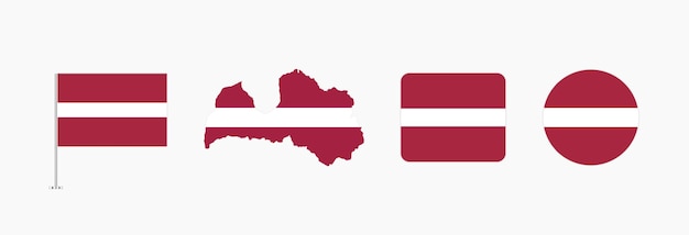 Fahnenkollektion Lettlands