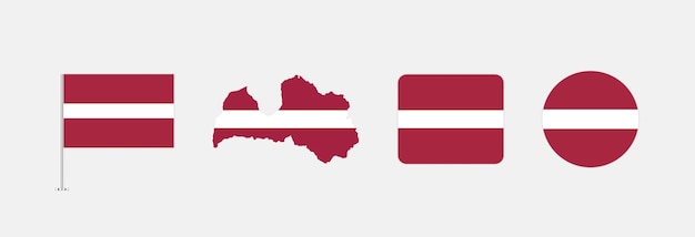 Fahnenkollektion Lettlands