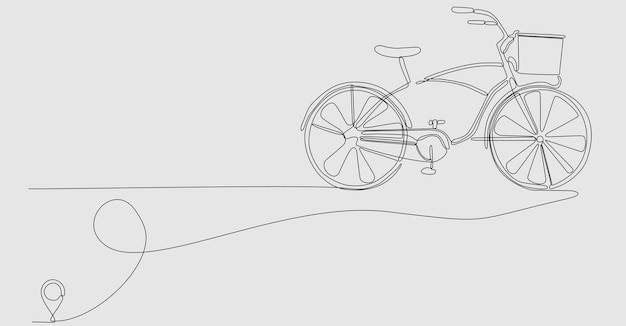 Fahrrad durchgehende linienzeichnung