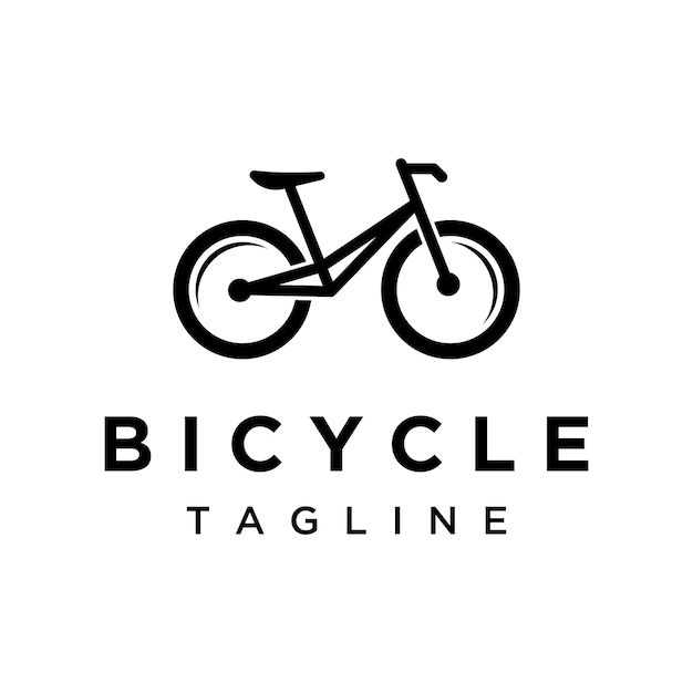 Fahrrad geometrische Vorlage Logo kreatives Design isoliert HintergrundRennrad Wettkampfsport