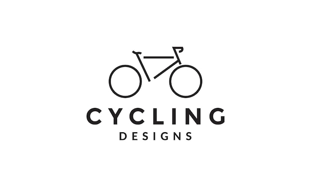 Fahrradlogo-vektorikonen-illustrationsdesign der einfachen form modernes