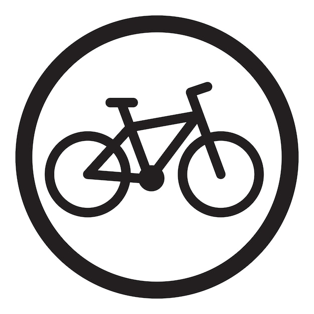 Fahrradsymbol schwarz fahrradsymbol und fahrradsymbol mountainbike-logo-vektorillustration