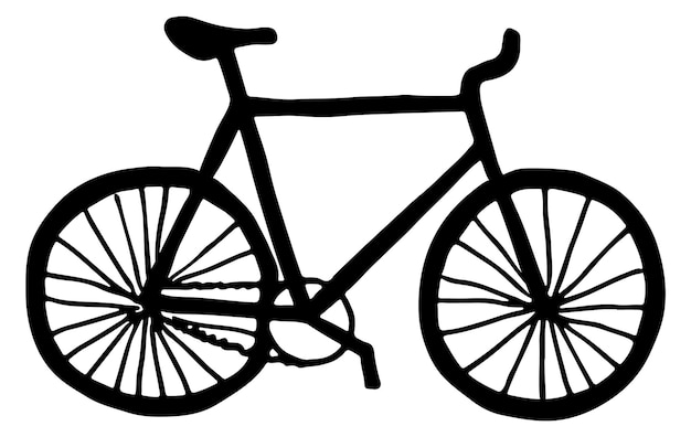 Vektor fahrradsymbol schwarzes transportsymbol stadtfahrzeug