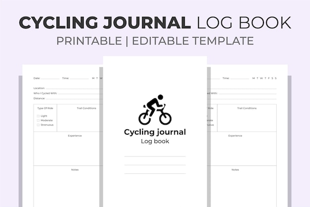 Vektor fahrradtagebuch logbuch kdp interior