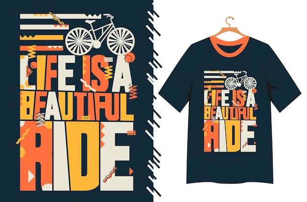 Fahrradtypografie für t-shirt-design