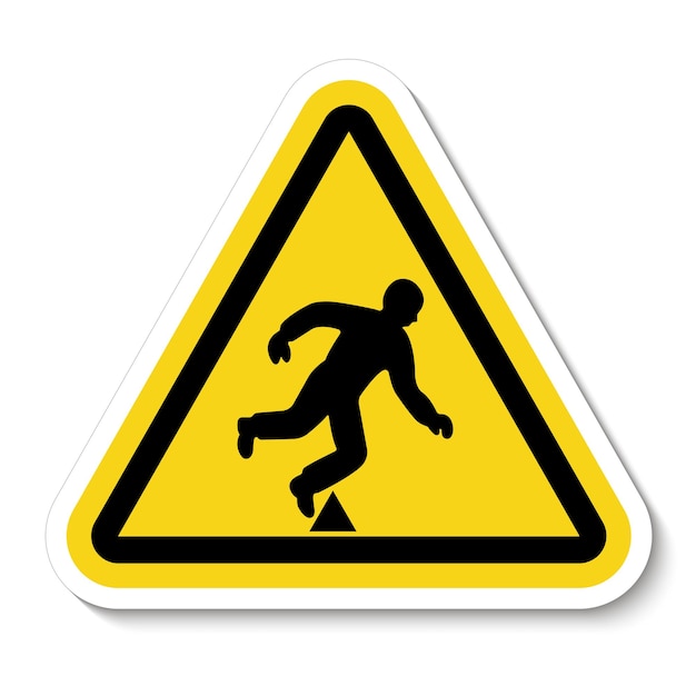 Fahrtgefahren-Symbol-Zeichen isoliert auf weißem Hintergrund Vektor-Illustration