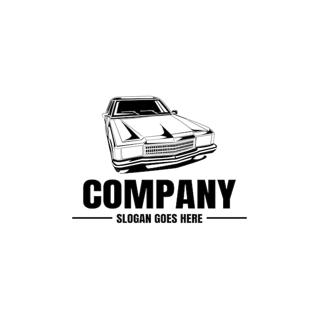 Fahrzeug-Logo-Vorlage. Auto-Symbol für Unternehmen. Miete, Reparatur, Werkstatt.