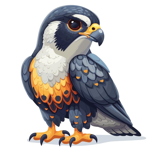 Vektor falcon-cartoon-symbol auf durchsichtigem hintergrund für designer