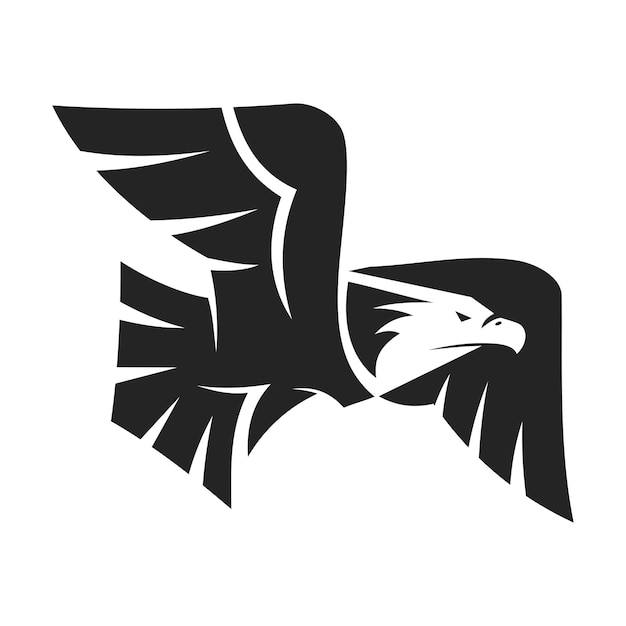 Vektor falcon-logo-vorlage, isoliertes markenidentitätssymbol, abstrakte vektorgrafik