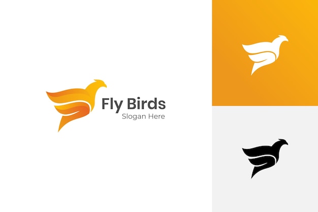 Falke flying bird logo icon design abstrakte adler design vorlage vektor illustration
