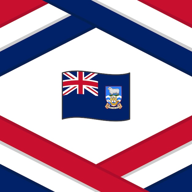 Falklandinseln-flagge, abstrakter hintergrund, design-vorlage, falklandinseln-unabhängigkeitstag-banner, social-media-beitrag, falklandinseln-vorlage