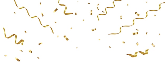 Fallende glänzende goldene Konfetti