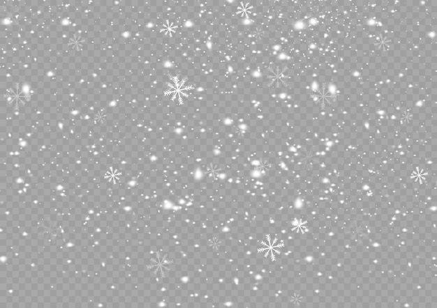 Fallende Schneeflocken Starker Schneefall Schneeflocken Magic Heiligabend Schneesturm Winter Hintergrund Vektor