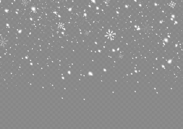 Fallende Schneeflocken Starker Schneefall Schneeflocken Magic Heiligabend Schneesturm Winter Hintergrund Vektor