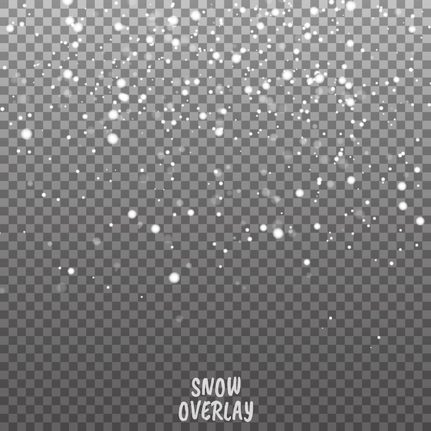Fallender Schnee Vektor Hintergrund. Weihnachtsdekorationshintergrund mit snoflakes