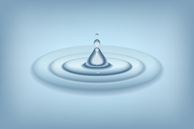 Fallender Wassertropfen Illustration kann als Hintergrund verwendet werden Grafisches Konzept für Ihr Design