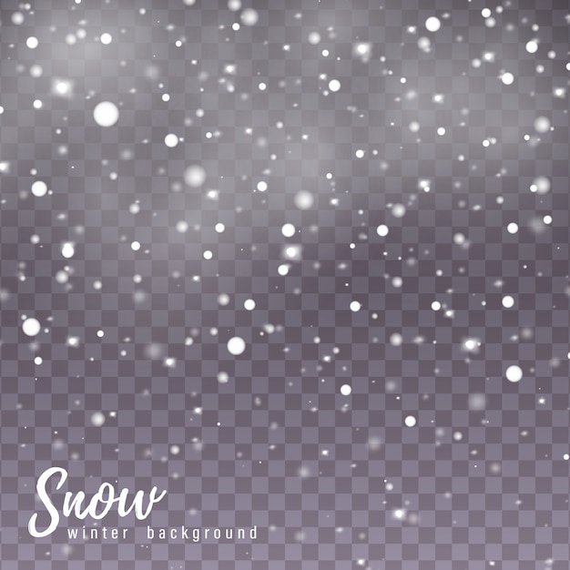 Fallender Weihnachtsschnee. Schneeflocken, starker Schneefall.