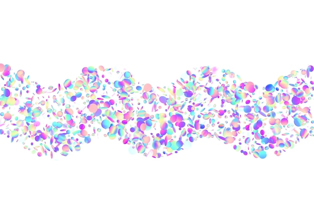 Fallendes konfetti-party-element holografischer lametta-störschub glit