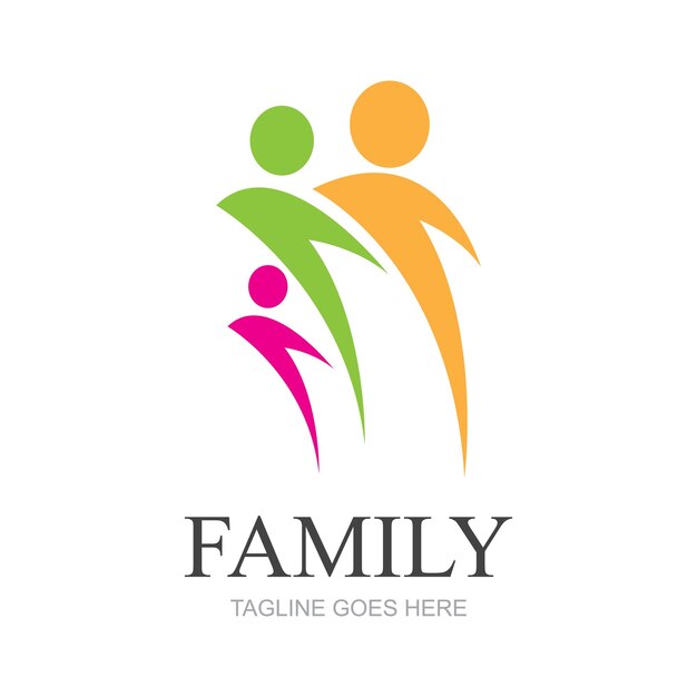 Vektor familien-logo-design-vektorvorlage