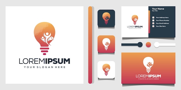 Familienbirne modernes logo-design