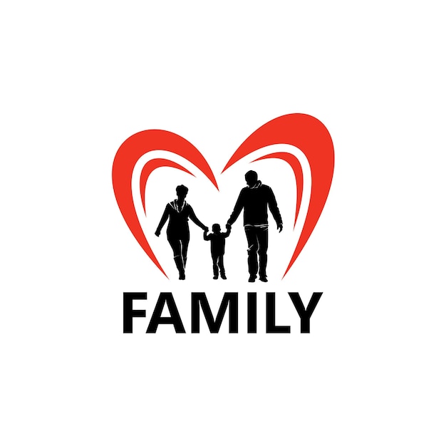 Familienlogo vorlage design vektor