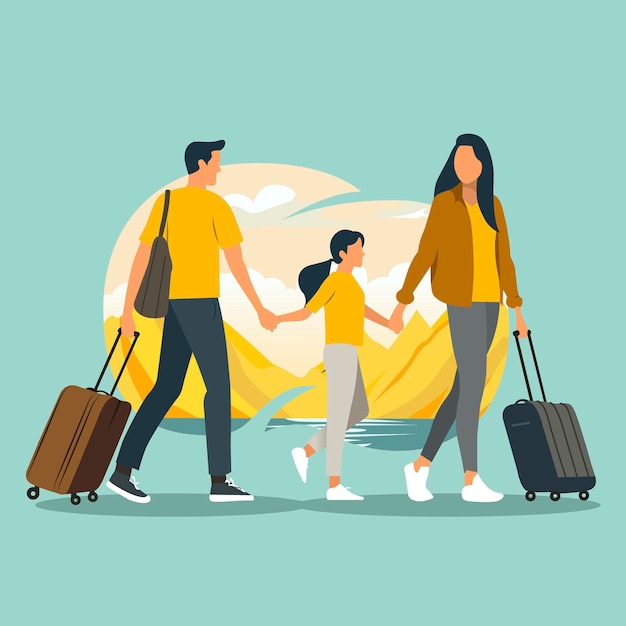 Familientransportvektorsatz