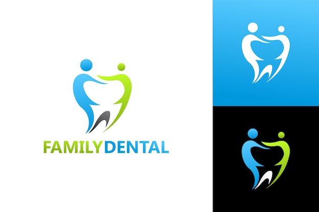 Familienzahnlogoschablonendesign