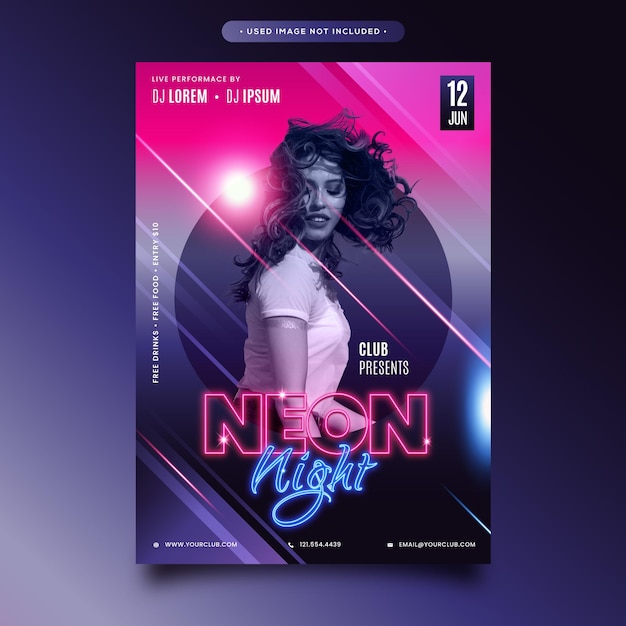 Fantastische Effekt-Flyer-Plakatschablone