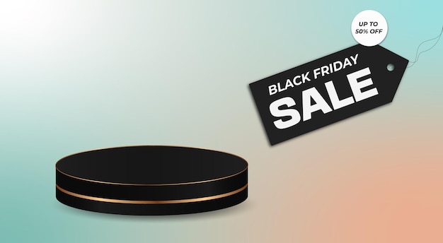 Fantastischer black-friday-sale-bühnendesign-vorlagenvektor