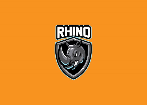 Fantastisches Rhino Head Esport Logo-Spiel