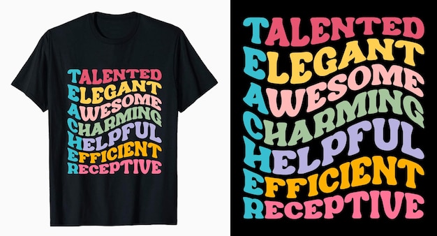 Fantastisches typografie-t-shirt-design zum tag des lehrers