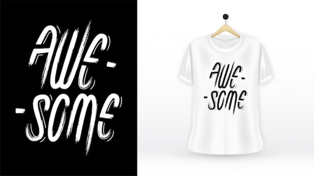 Fantastisches typografie-t-shirt-design