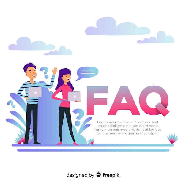 Vektor faq-konzept