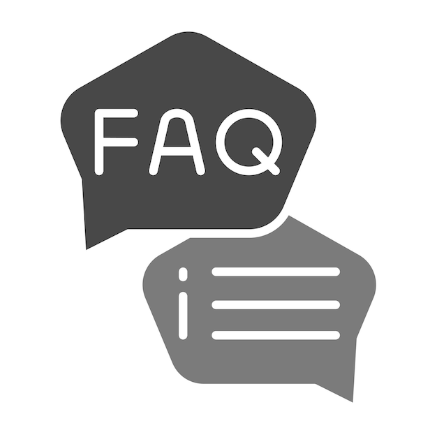 Vektor faq-symbol