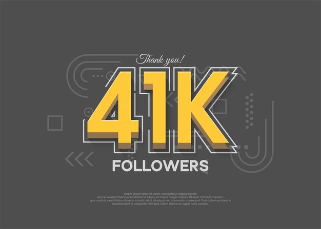 Farb-Cartoon-Thema, vielen Dank, 41.000 Follower, Grüße