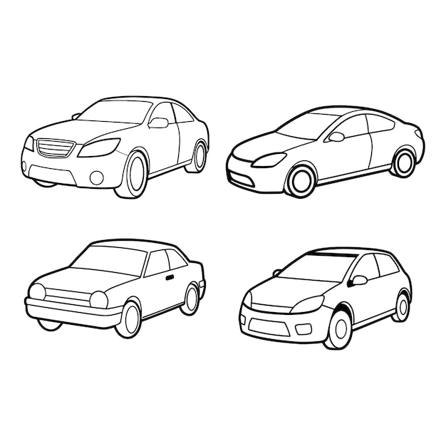 Farbblätter für Auto-Linie-Kunst