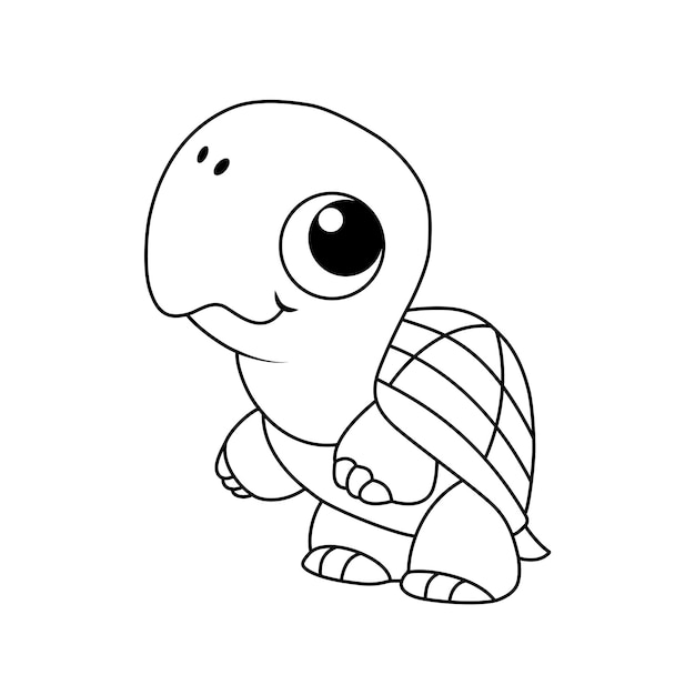 Farbblätter Schildkröte schwarz-weiß