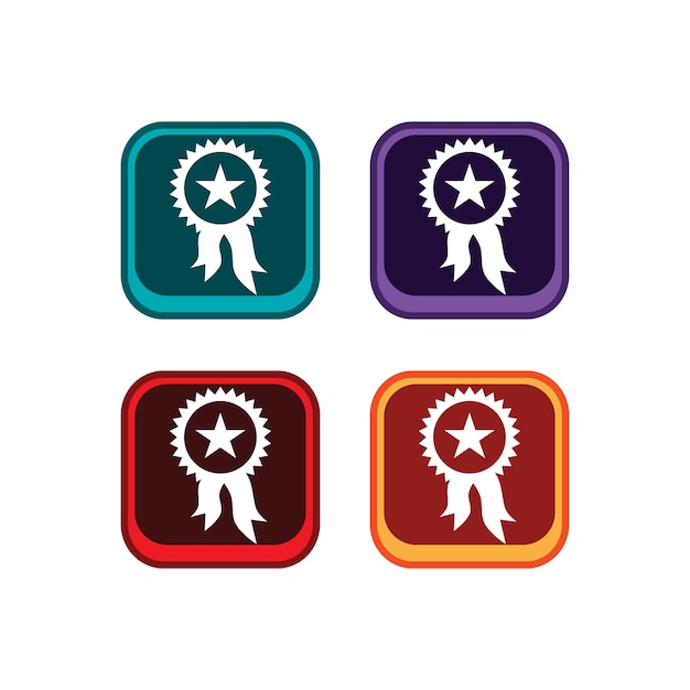 Farbe app icon schaltfläche spiel asset thema vektor