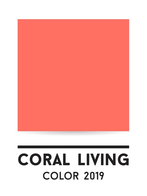 Farbe des Jahres 2019 Coral Swatch Vector Illustration