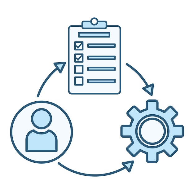 Vektor farbe des workflow-symbols