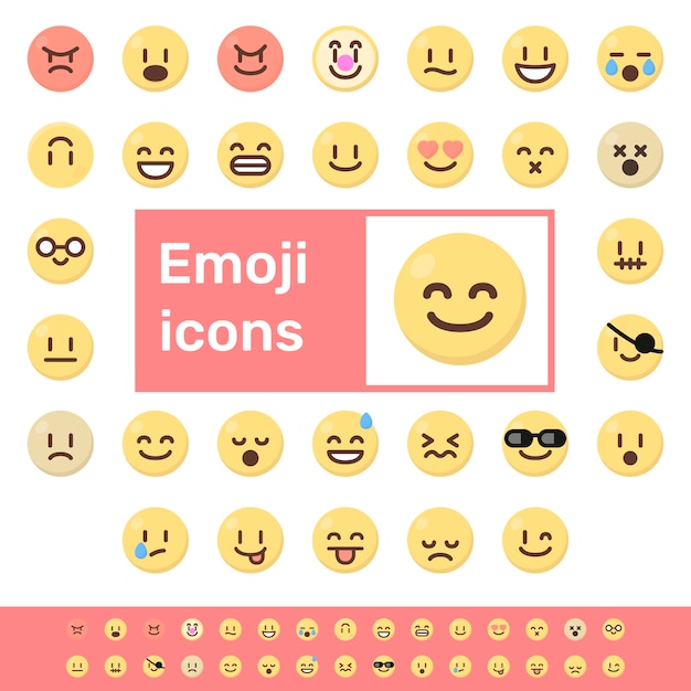 Vektor farbe emoji-symbole