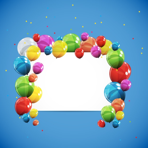 Farbe glänzend alles Gute zum Geburtstag Luftballons Banner