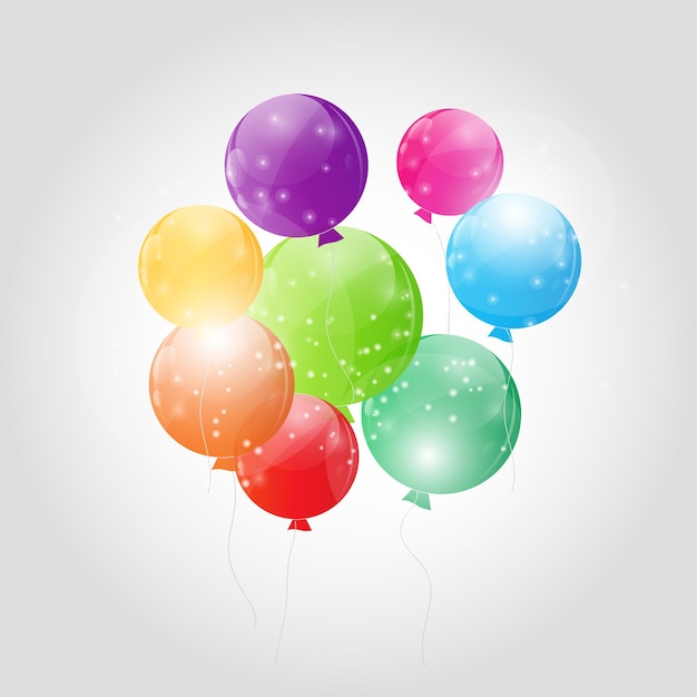 Farbe glänzende Ballons Hintergrund Vektor-Illustration. EPS10