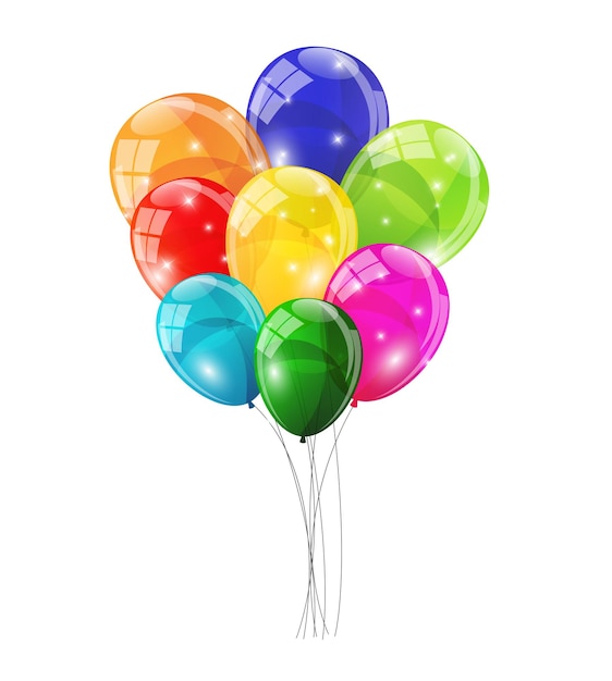 Farbe glänzende Ballons Hintergrund Vektor-Illustration
