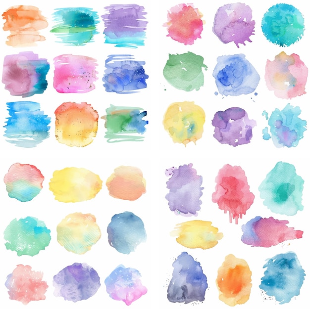 Farben Flecken Tinte Schnitt farbenfroher Pastell Spritz grobe Kreativität Aquarell Effekt Farbe
