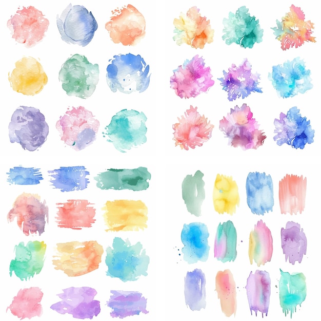 Farben Flecken Tinte Schnitt farbenfroher Pastell Spritz grobe Kreativität Aquarell Effekt Farbe