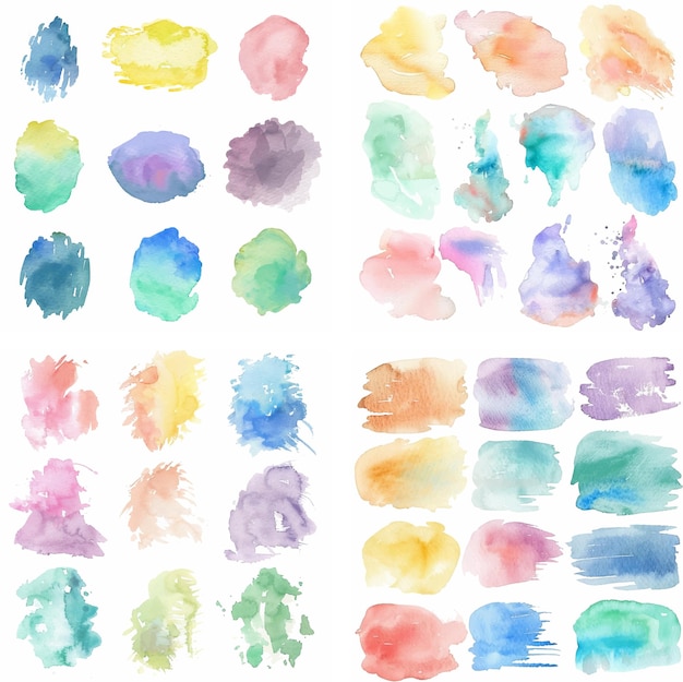 Farben Flecken Tinte Schnitt farbenfroher Pastell Spritz grobe Kreativität Aquarell Effekt Farbe
